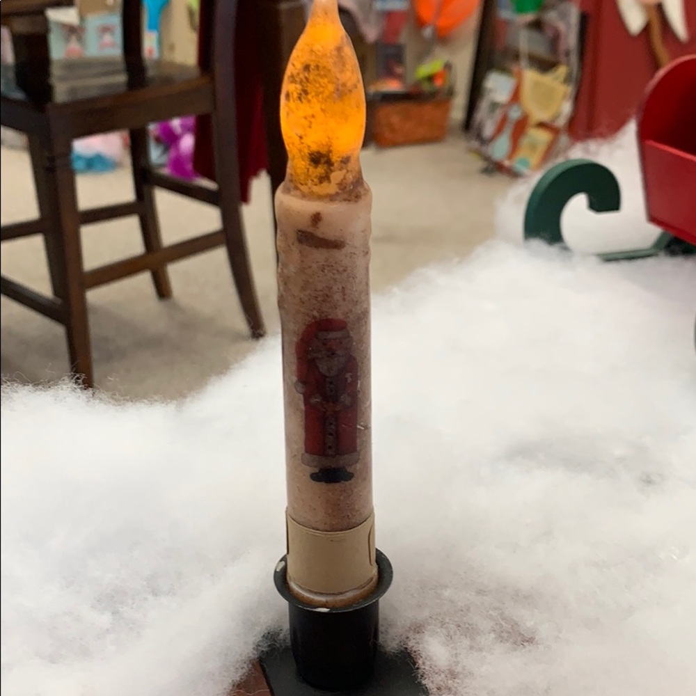 Skinny Santa battery operated candle